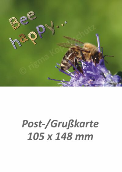 Bee happy - Postkarte